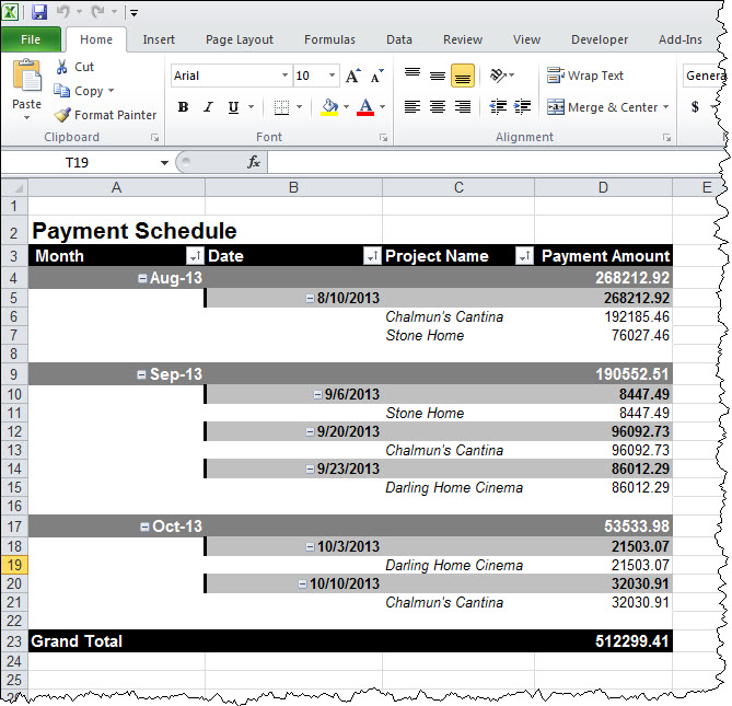 E File Payment Schedule 2013