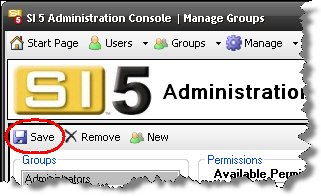 File:Si5Wiki/SI5/02Installation_Admin/06Administration_Console/Setup_Groups/groups_admin_console.jpg