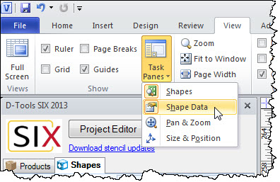 File:SIX_Guide/007_Projects/003_Visio_Interface/Visio_Shapes_for_SIX/001_Schematic_Shapes/shape_data_window_from_task_panes.jpg