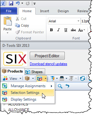 File:SIX_Guide/007_Projects/003_Visio_Interface/Visio_Shapes_for_SIX/Selection_Settings_for_Shapes/selection_settings_menu.jpg