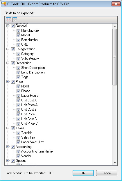 File:SIX_Guide/006_Catalog/002_Product_Explorer/004_Editing_Products/002_Export_Products/export_to_csv_options.jpg