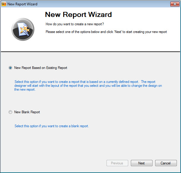 File:SIX_Guide/008_Reports/004_Report_Designer/001_Standard_Report_Designer/new_report_wizard.jpg