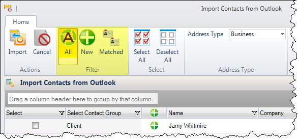 File:SIX_Guide/009_Clients_and_Contacts/Contacts/Adding_Contacts/Import_Contacts_from_Outlook/filters_ribbon.jpg