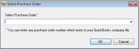 File:SIX_Guide/011_QuickBooks_Integration/004_QuickBooks_Purchase_Order/select_purchase_order_form.jpg